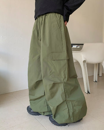 Heyten banding string nylon cargo parachute pants